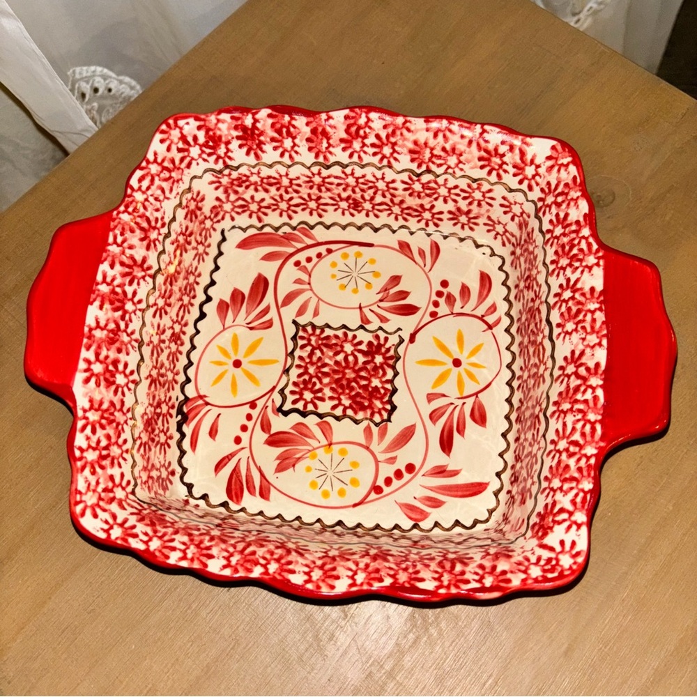 Temptations by Tara OLD WORLD Ceramic Serving Dish